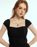 SIXDO Woven Flared Dress for Women